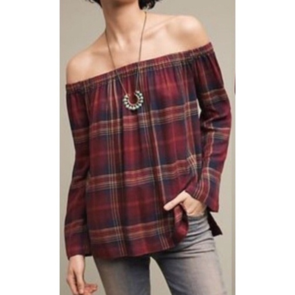 Cloth & Stone Homestead Off Shoulder Top Size S